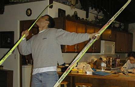 Bryant loves those skis